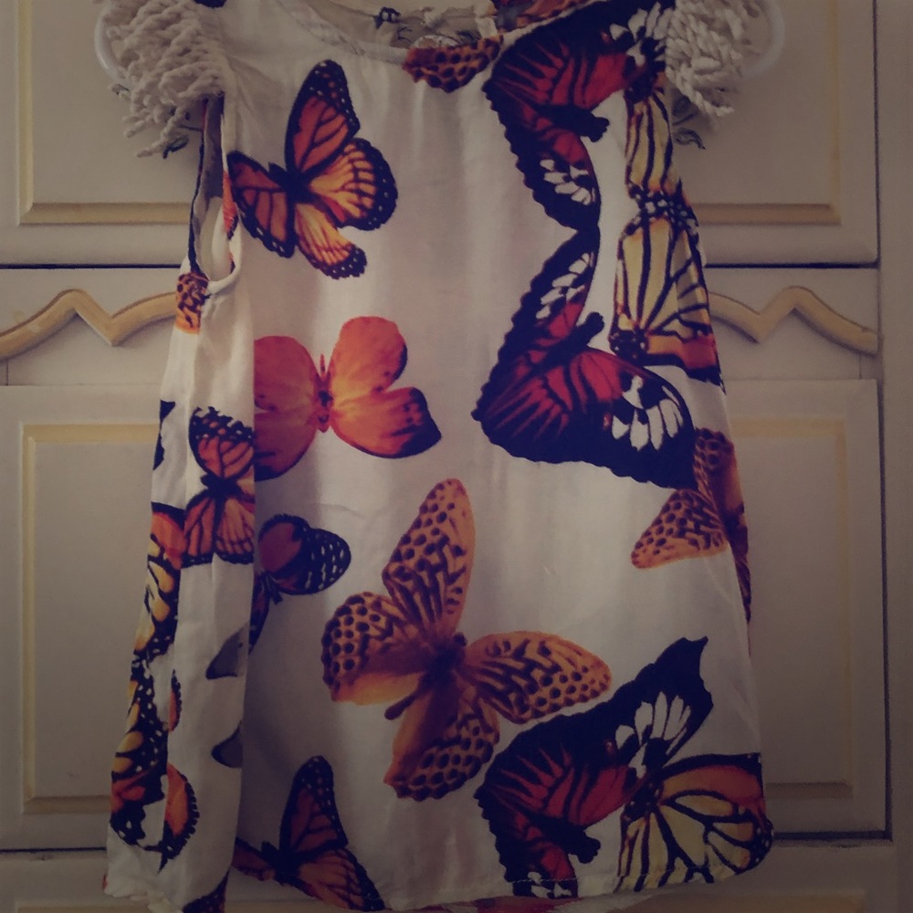 Boho butterfly swing top